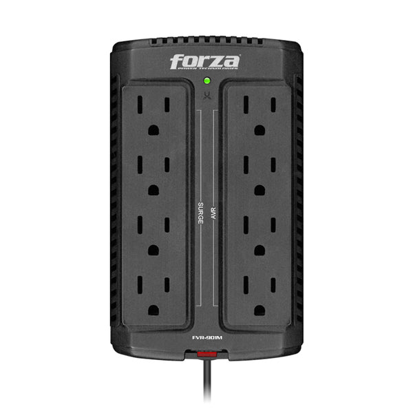 Regulador FORZA Capacidad de voltaje 900VA/450W. 8 tomas de corriente. - Regulador FORZA Capacidad de voltaje 900VA/450W. 8 tomas de corriente. -